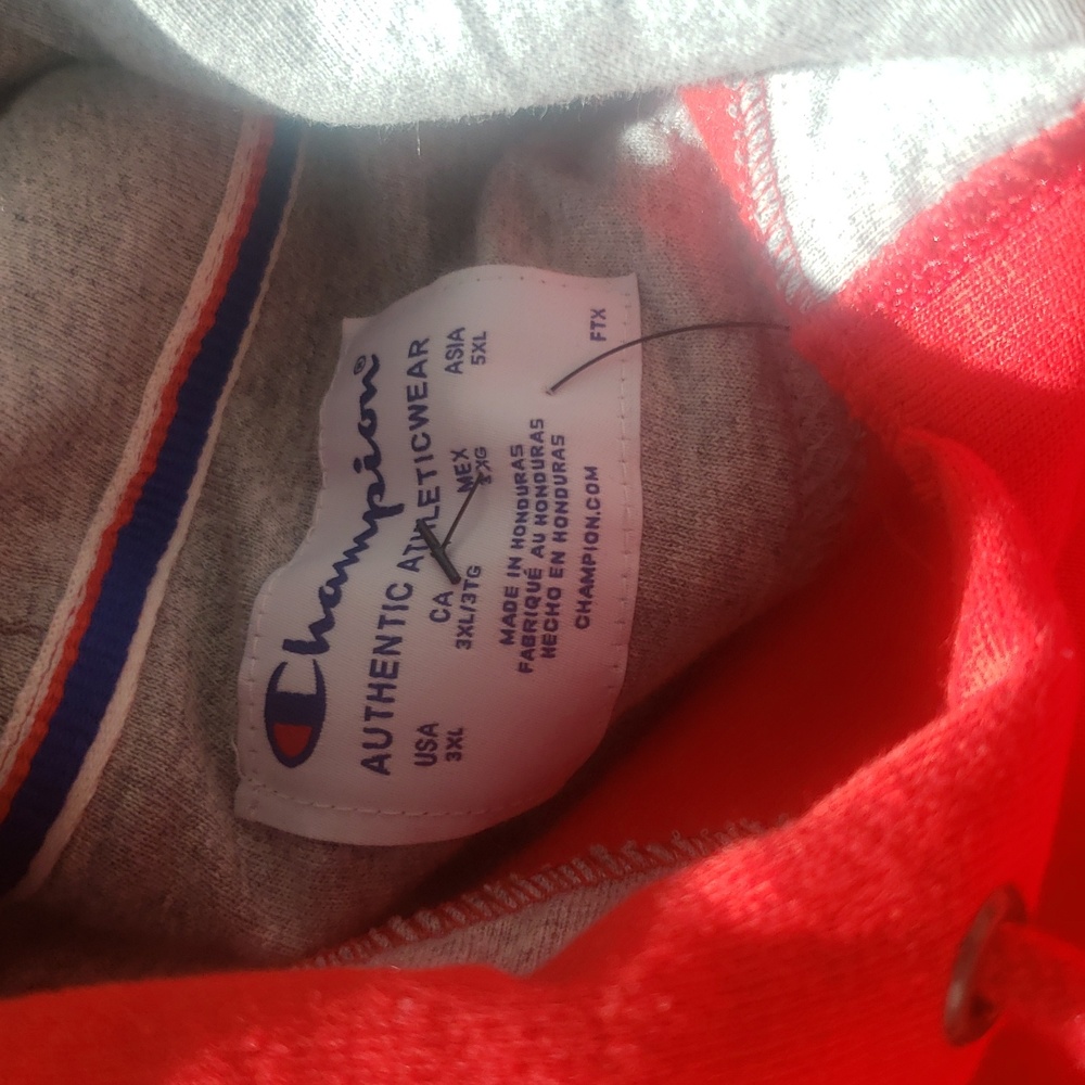 CHAMPION Men's Powerblend Fleece Hoodie, Size 3XL, Red, Originally $45.00 - Picture 2 of 6